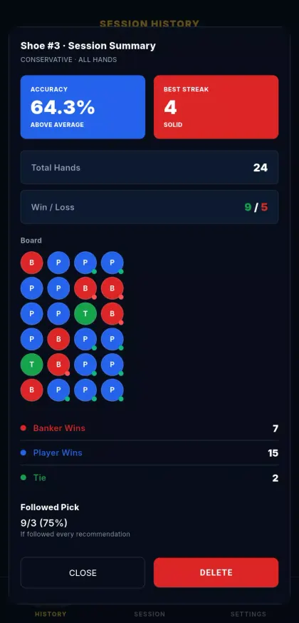 Baccarat Signal screenshot 5