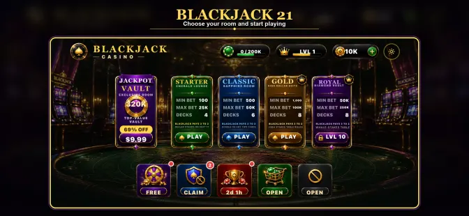 Blackjack 21: Casino Card Game screenshot 1