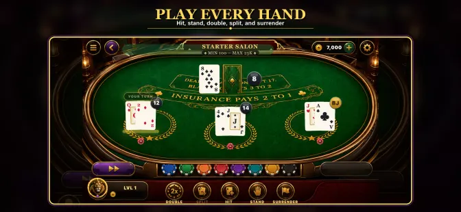 Blackjack 21: Casino Card Game screenshot 2