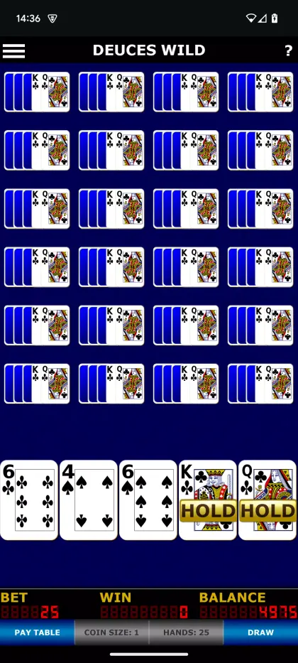 Deuces Wild Video Poker screenshot 1