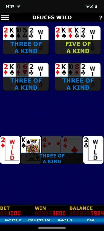 Deuces Wild Video Poker screenshot 5
