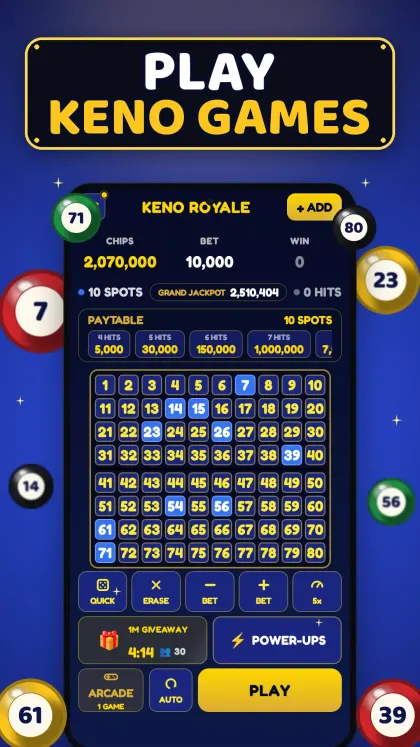 Keno Games: Live Jackpots screenshot 1