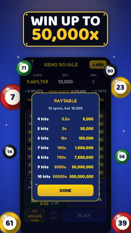 Keno Games: Live Jackpots screenshot 3