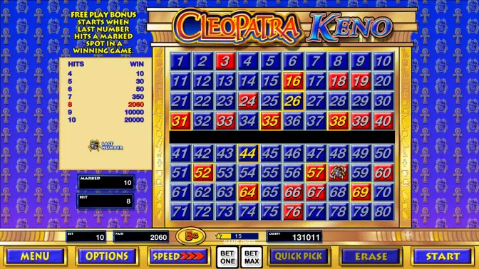 Keno Games with Cleopatra Keno screenshot 3