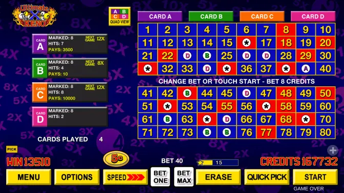 Keno Games with Cleopatra Keno screenshot 5