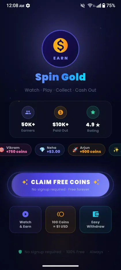 Spin Gold screenshot 1
