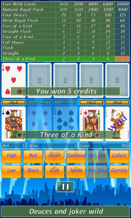 Video Poker Slot Machine screenshot 1